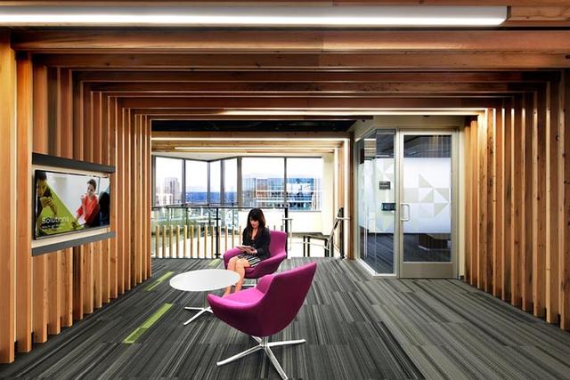 別小看回收木板條！美國(guó)VMware公司用它創(chuàng)造了獨(dú)特的木質(zhì)辦公空間